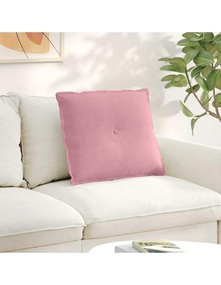 Cuscino per Schiena Rosa 60 x 50 cm Tessuto in Cords