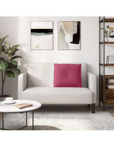 Cuscino per Schiena Rosso Vino 60 x 50 cm Tessuto in Cords