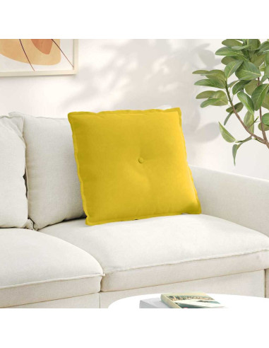 Cuscino per Schiena Giallo 60 x 50 cm Tessuto in Cords