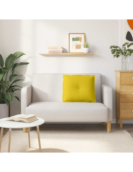 Cuscino per Schiena Giallo 60 x 50 cm Tessuto in Cords