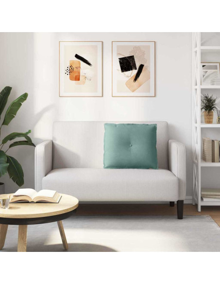 Cuscino per Schiena Verde Mare 60 x 50 cm Tessuto in Cords