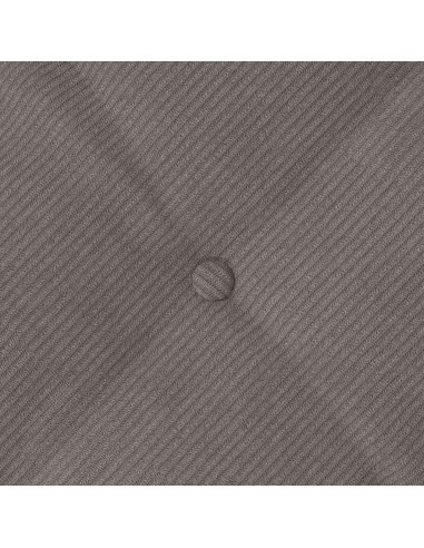 Cuscino per Schiena Grigio chiaro 60 x 50 cm Tessuto in Cords