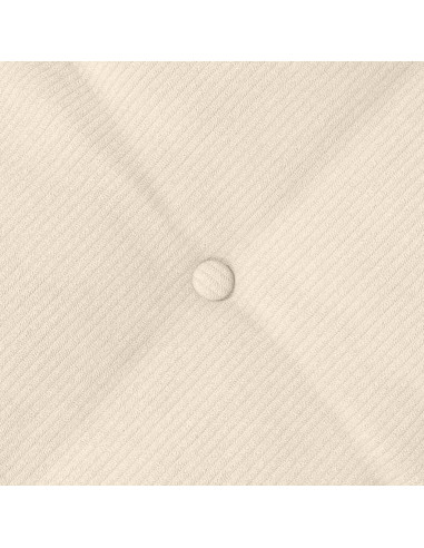 Cuscino per Schiena Crema 60 x 50 cm Tessuto in Cords