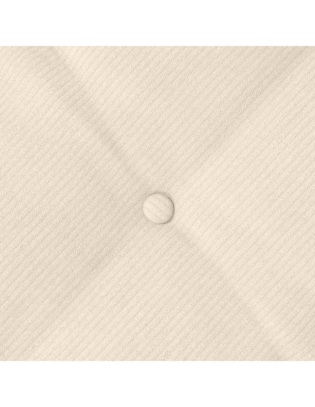 Cuscino per Schiena Crema 60 x 50 cm Tessuto in Cords