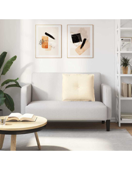 Cuscino per Schiena Crema 60 x 50 cm Tessuto in Cords