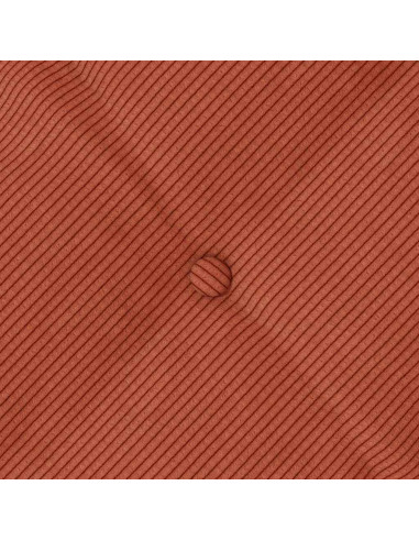 Cuscino per Schiena Rosso Arancio 60 x 50 cm Tessuto in Cords