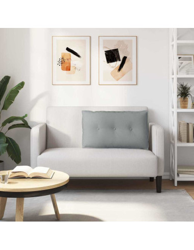 Cuscino per Schiena Grigio chiaro 80 x 19 x 50 cm Tessuto