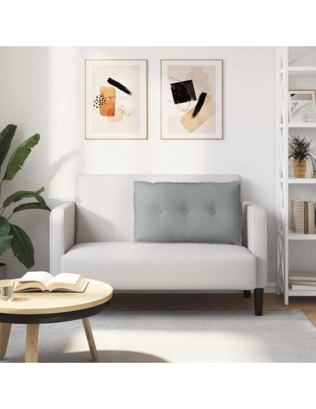 Cuscino per Schiena Grigio chiaro 80 x 19 x 50 cm Tessuto