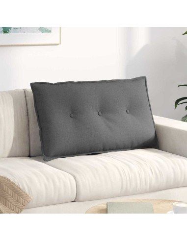 Cuscino per Schiena Grigio scuro 80 x 19 x 50 cm Tessuto
