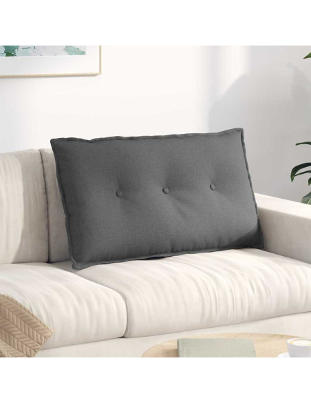 Cuscino per Schiena Grigio scuro 80 x 19 x 50 cm Tessuto