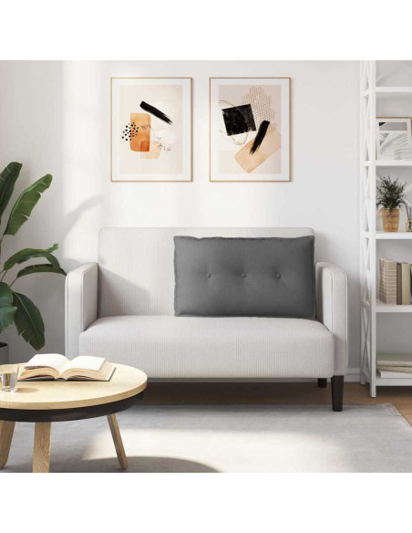 Cuscino per Schiena Grigio scuro 80 x 19 x 50 cm Tessuto