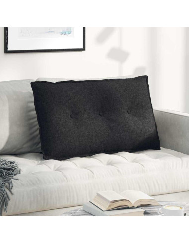 Cuscino per Schiena Nero 80 x 19 x 50 cm Tessuto