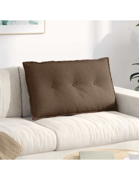 Cuscino per Schiena Marrone 80 x 19 x 50 cm Tessuto