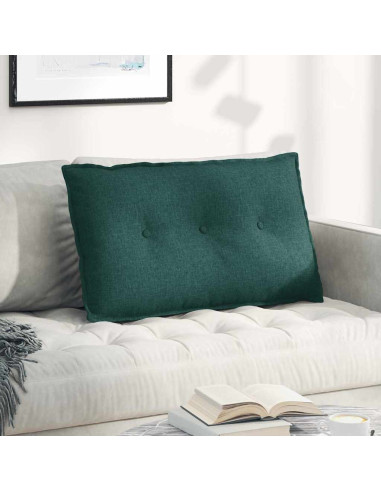Cuscino per Schiena Verde Scuro 80 x 19 x 50 cm Tessuto