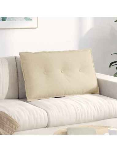Cuscino per Schiena Crema 80 x 19 x 50 cm Tessuto