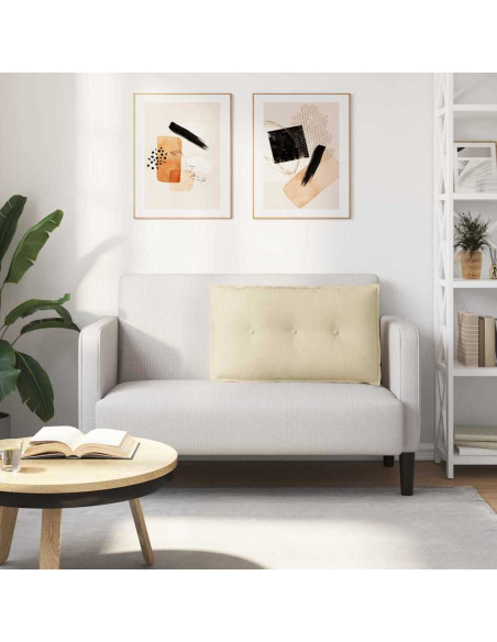 Cuscino per Schiena Crema 80 x 19 x 50 cm Tessuto
