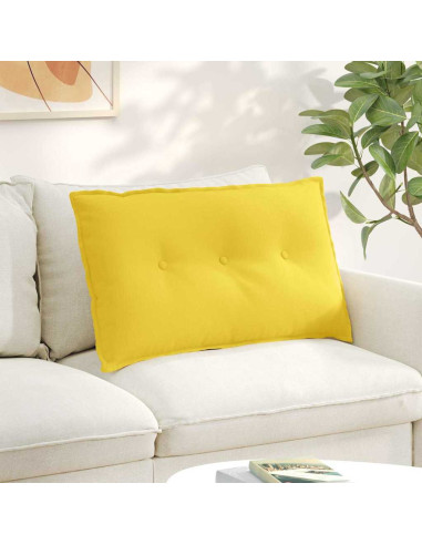 Cuscino per Schiena Giallo Chiaro 80 x 19 x 50 cm Tessuto