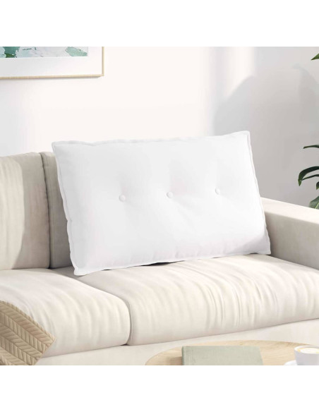 Cuscino per Schiena Bianco 80 x 19 x 50 cm Tessuto