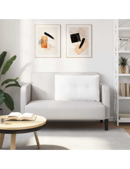 Cuscino per Schiena Bianco 80 x 19 x 50 cm Tessuto