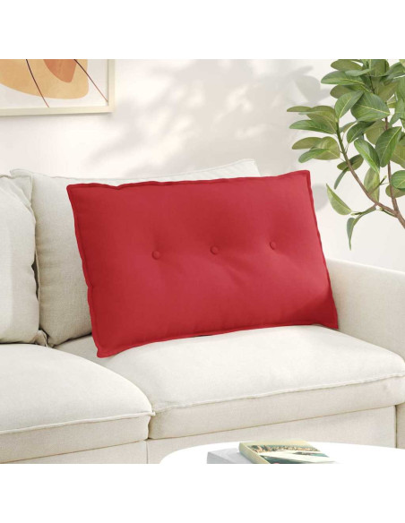Cuscino per Schiena Rosso 80 x 19 x 50 cm Tessuto
