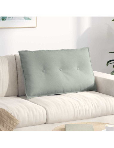 Cuscino per Schiena Grigio chiaro 80 x 50 cm Tessuto in Cords