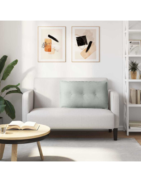 Cuscino per Schiena Grigio chiaro 80 x 50 cm Tessuto in Cords