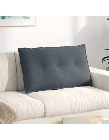 Cuscino per Schiena Grigio scuro 80 x 50 cm Tessuto in Cords