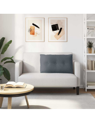 Cuscino per Schiena Grigio scuro 80 x 50 cm Tessuto in Cords