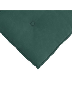 Cuscino per Schiena Verde Scuro 80 x 50 cm Tessuto in Cords 2