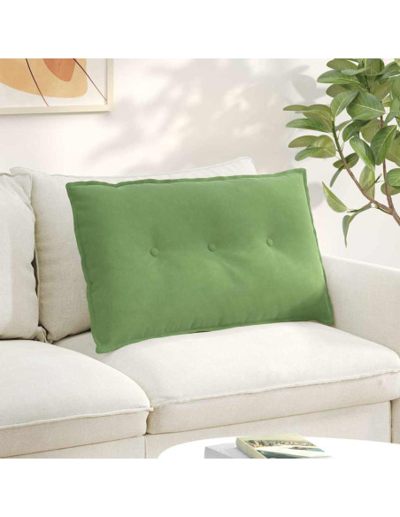 Cuscino per Schiena Verde chiaro 80 x 50 cm Tessuto in Cords