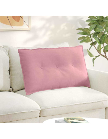 Cuscino per Schiena Rosa 80 x 50 cm Tessuto in Cords