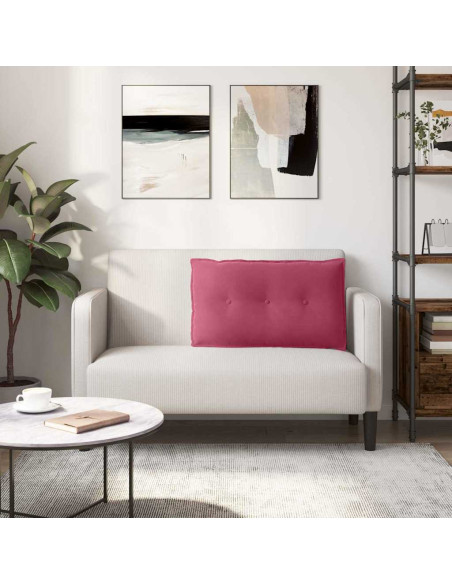 Cuscino per Schiena Rosso Vino 80 x 50 cm Tessuto in Cords