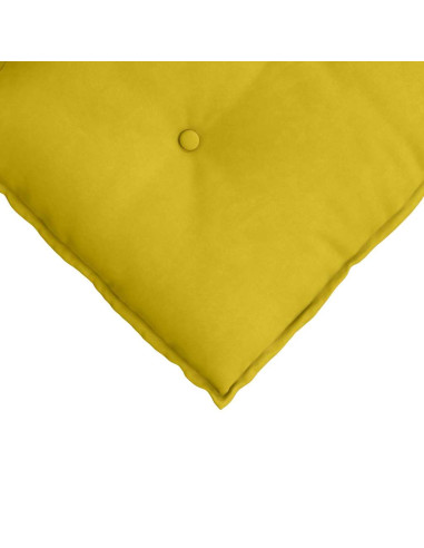 Cuscino per Schiena Giallo 80 x 50 cm Tessuto in Cords