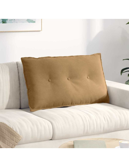 Cuscino per Schiena Marrone 80 x 50 cm Tessuto in Cords