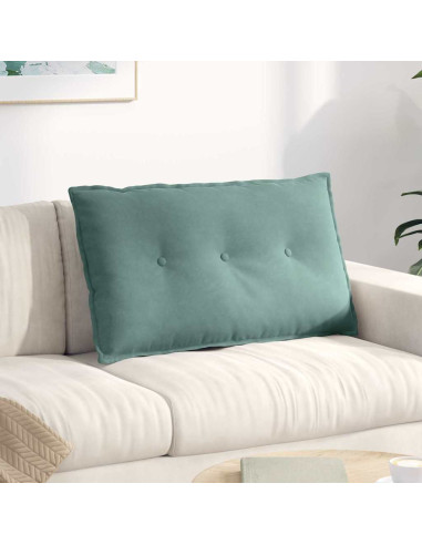Cuscino per Schiena Verde Mare 80 x 50 cm Tessuto in Cords