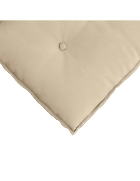 Cuscino per Schiena Crema 80 x 50 cm Tessuto in Microfibra