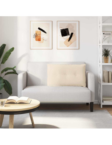Cuscino per Schiena Beige 80 x 50 cm Tessuto in Microfibra