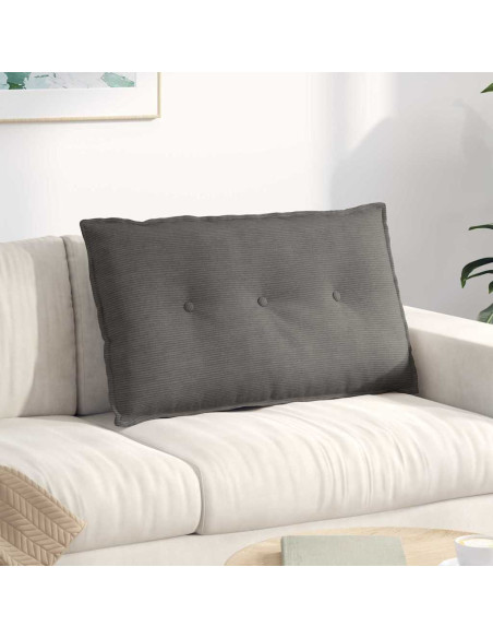Cuscino per Schiena Grigio chiaro 80 x 50 cm Tessuto in Cords
