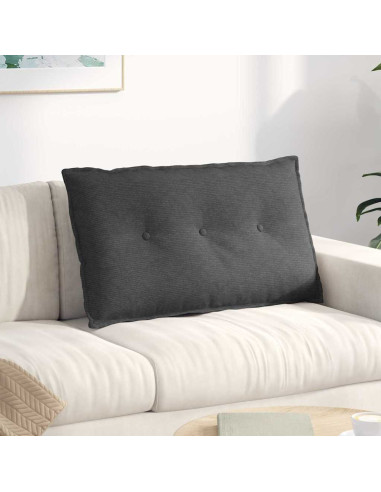Cuscino per Schiena Grigio scuro 80 x 50 cm Tessuto in Cords