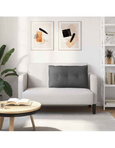 Cuscino per Schiena Grigio scuro 80 x 50 cm Tessuto in Cords