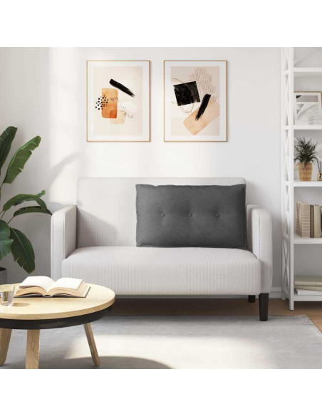 Cuscino per Schiena Grigio scuro 80 x 50 cm Tessuto in Cords