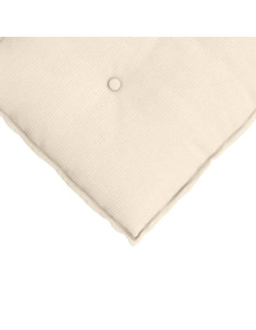 Cuscino per Schiena Crema 80 x 50 cm Tessuto in Cords 2