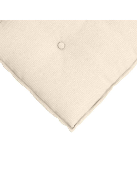 Cuscino per Schiena Crema 80 x 50 cm Tessuto in Cords