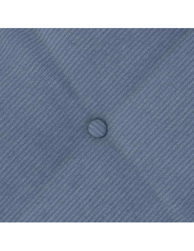 Cuscino per Schiena Blu 80 x 50 cm Tessuto in Cords