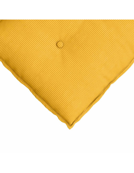 Cuscino per Schiena Giallo Chiaro 80 x 50 cm Tessuto in Cords
