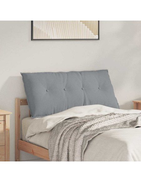 Cuscino per Schiena Grigio chiaro 100 x 19 x 50 cm Tessuto