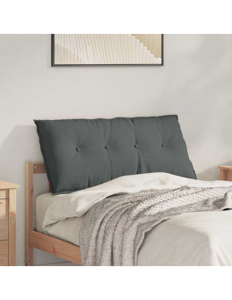 Cuscino per Schiena Grigio scuro 100 x 19 x 50 cm Tessuto