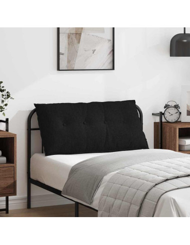 Cuscino per Schiena Nero 100 x 19 x 50 cm Tessuto