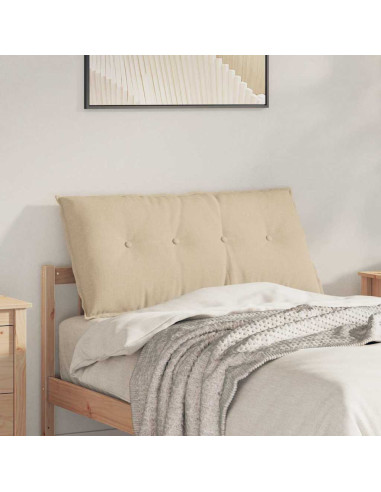Cuscino per Schiena Crema 100 x 19 x 50 cm Tessuto