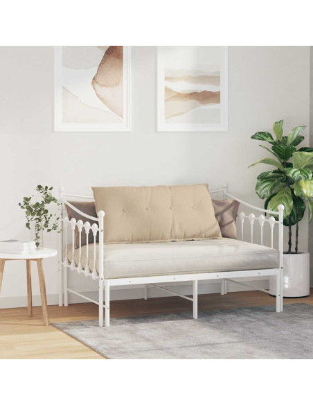 Cuscino per Schiena Crema 100 x 19 x 50 cm Tessuto